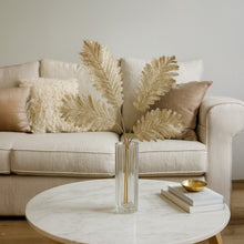 Charger l'image dans la galerie, Fleur décorative feuilles dorées h90cm
