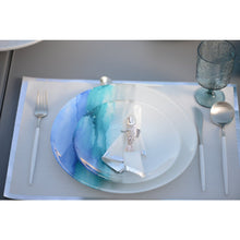 Charger l'image dans la galerie, Dessous d'assiette jetable 31.5x45cm blanc et argent rouleau 32 pièce
