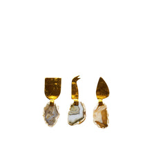 Charger l'image dans la galerie, Service à fromage pierre agate beige - lot de 3
