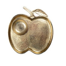 Charger l'image dans la galerie, Plateau doré pomme avec coupelle 26.5x25.5x2cm
