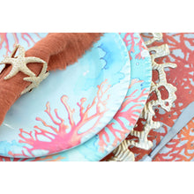 Charger l'image dans la galerie, Assiette plate en mélamine corail 28x28x2.5cm
