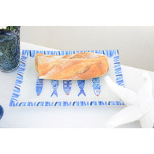 Charger l'image dans la galerie, Plat rectangulaire poisson bleu 35x25x2.8cm
