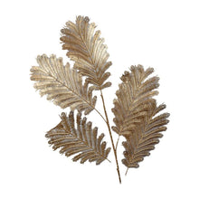 Charger l'image dans la galerie, Fleur décorative feuilles dorées h90cm
