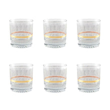 Charger l'image dans la galerie, Verres à whisky fil noir et doré - lot de 6
