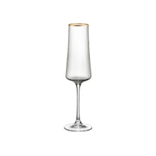 Charger l'image dans la galerie, Flûtes à champagne bord doré 210ml - lot de 6
