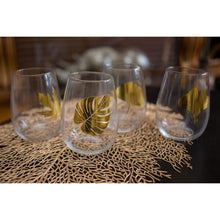 Charger l'image dans la galerie, Verres feuilles dorées - lot de 4
