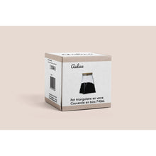 Charger l'image dans la galerie, POT TRIANGULAIRE AVEC COUVERCLE EN BOIS 740ML
