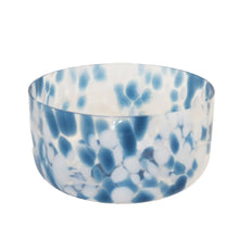 Charger l'image dans la galerie, Saladier bleu et blanc en verre 24.5x24.5x12.5cm
