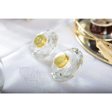 Charger l'image dans la galerie, Salière et poivrière cristal 7 cm dore
