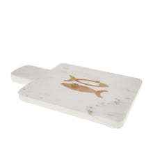 Charger l'image dans la galerie, Plateau à fromage en marbre poisson doré 15.5x22x1.5cm
