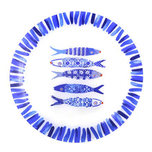 Charger l'image dans la galerie, Assiette de présentation poisson bleu 30x30x2.2cm
