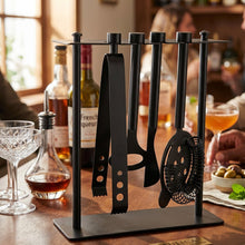 Charger l'image dans la galerie, Outils de bar sur support 5 pièces coloris noir
