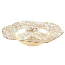 Charger l'image dans la galerie, Grande coupe dentelle dorée 42x42x10cm
