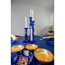 Charger l'image dans la galerie, Verres à vin avec pied en diamant bleu - lot de 4
