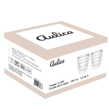 Charger l'image dans la galerie, Tasses à thé et café double paroi vague 250ml - lot de 2
