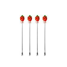 Charger l'image dans la galerie, Plateau avec 4 piques apéritifs fraise
