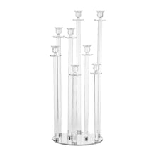 Charger l'image dans la galerie, Bougeoir centre de table en cristal 8 feux h77cm
