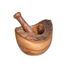 Charger l'image dans la galerie, Mortier rustique Ø 12 cm avec pilon en bois d'olivier
