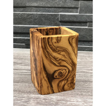 Charger l'image dans la galerie, Tasse à brosse à dents SQUARE en bois d'olivier

