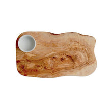 Charger l'image dans la galerie, Planche à hamburger RUSTIC avec bol en porcelaine, environ 30 - 34 cm
