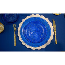 Charger l'image dans la galerie, Assiette plate bleue constellation 28x28x2.5cm
