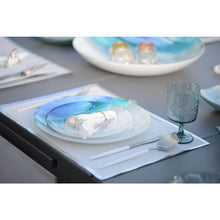 Charger l'image dans la galerie, Dessous d'assiette jetable 31.5x45cm blanc et argent rouleau 32 pièce
