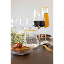 Charger l'image dans la galerie, Verres à vin bord doré 360ml - lot de 6
