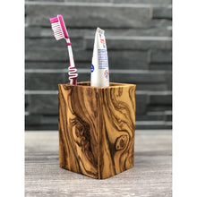 Charger l'image dans la galerie, Tasse à brosse à dents SQUARE en bois d'olivier
