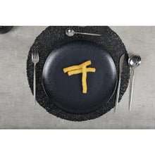 Charger l'image dans la galerie, Assiette plate noire avec éclat 27cm
