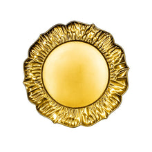 Charger l'image dans la galerie, Dessous d'assiette rond pétale doré 33x33x2cm
