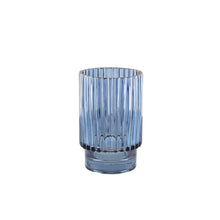 Charger l'image dans la galerie, Vase bleu fonce bord doré h.15cm
