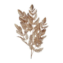 Charger l'image dans la galerie, Fleur décorative fougère dorée h90cm
