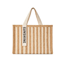 Charger l'image dans la galerie, Tote bag à rayures beige
