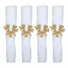 Charger l'image dans la galerie, Lot de 4 ronds de serviettes corail

