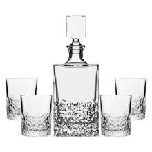 Charger l'image dans la galerie, Coffret whisky en verre ciselé avec carafe 850 ml et 4 verres 280ml
