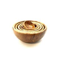 Charger l'image dans la galerie, Set de 6 bols RONDS en bois d'olivier
