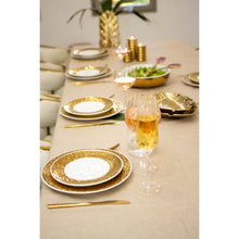 Charger l'image dans la galerie, Assiette plate blanche et dorée 27cm
