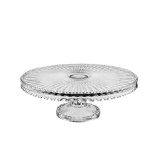 Charger l'image dans la galerie, Plat à tarte sur pied en verre petit modèle 32x32x12cm
