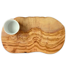 Charger l'image dans la galerie, Planche à hamburger RUSTIC avec bol en porcelaine, environ 30 - 34 cm
