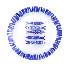 Charger l'image dans la galerie, Assiette à dessert poisson bleu 20x20x1.3cm  - lot de 6
