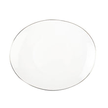 Charger l'image dans la galerie, Assiette à dessert ovale bord platine
