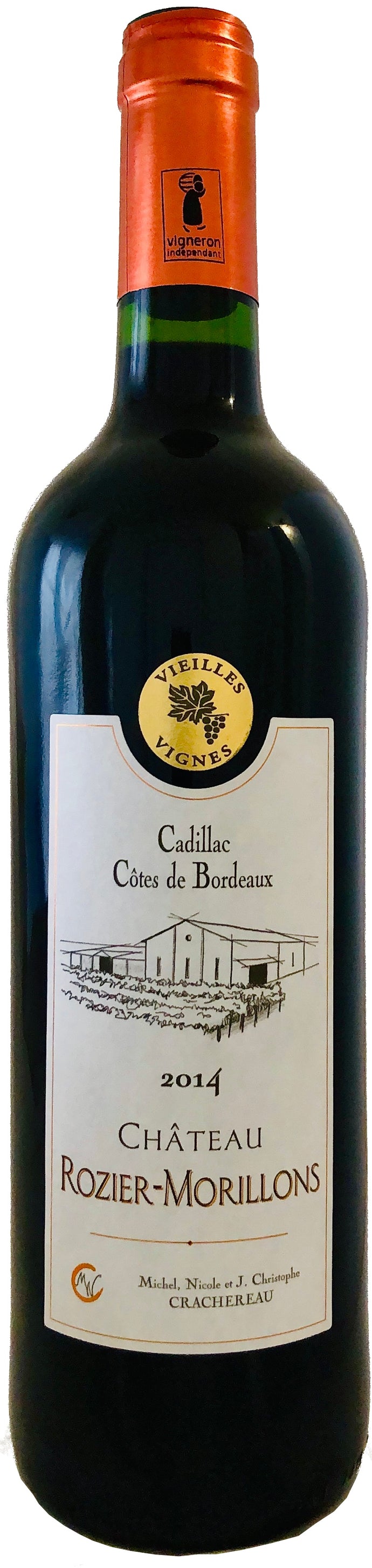 Château ROZIER-MORILLONS AOC CADILLAC - COTES DE BORDEAUX – cuvée classique - 2014 – 75 cL – Agriculture Raisonnée